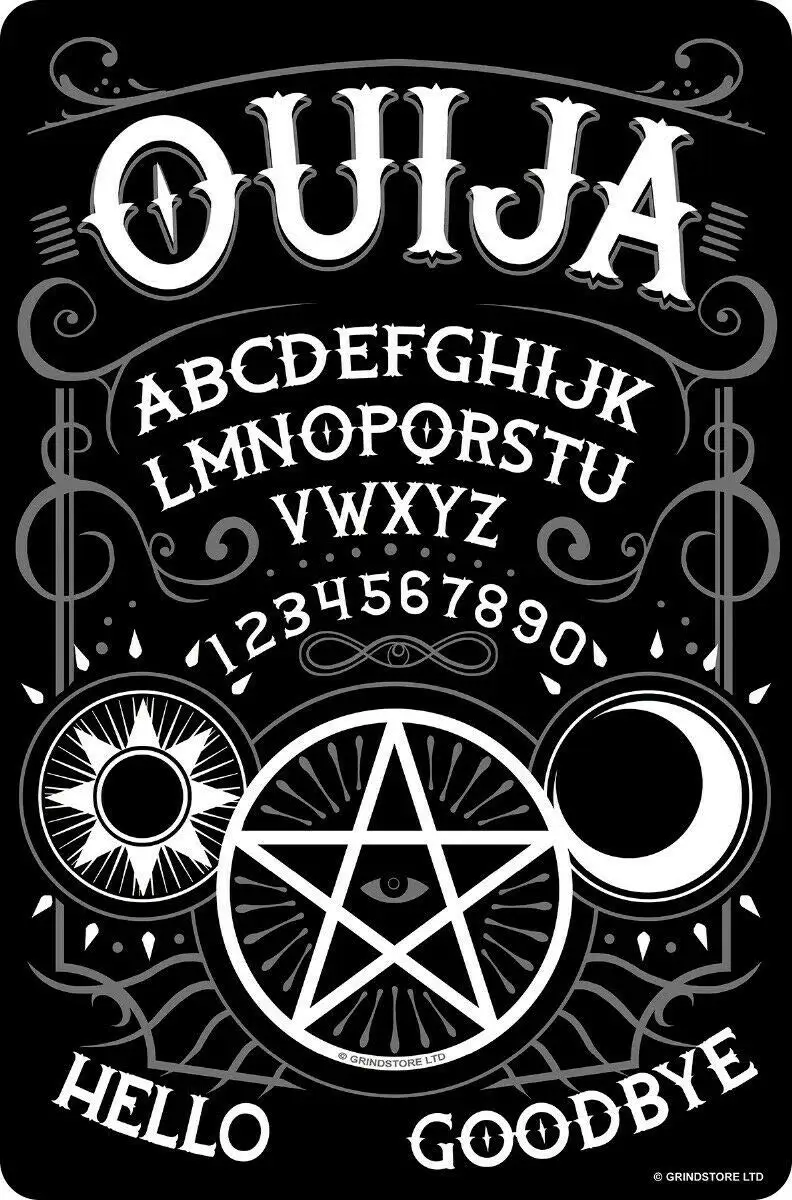 

Ouija, черная ретро-стена для дома, бара, паба, винтажный Декор для кафе, 8x12 дюймов