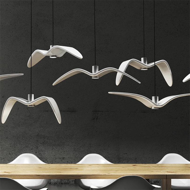 Designer Bird Light Pendant Lamp Hotel Hall Club Bar Deco Lamp Seagull StairChandelier Restaurant Lights Hanging for Living Room