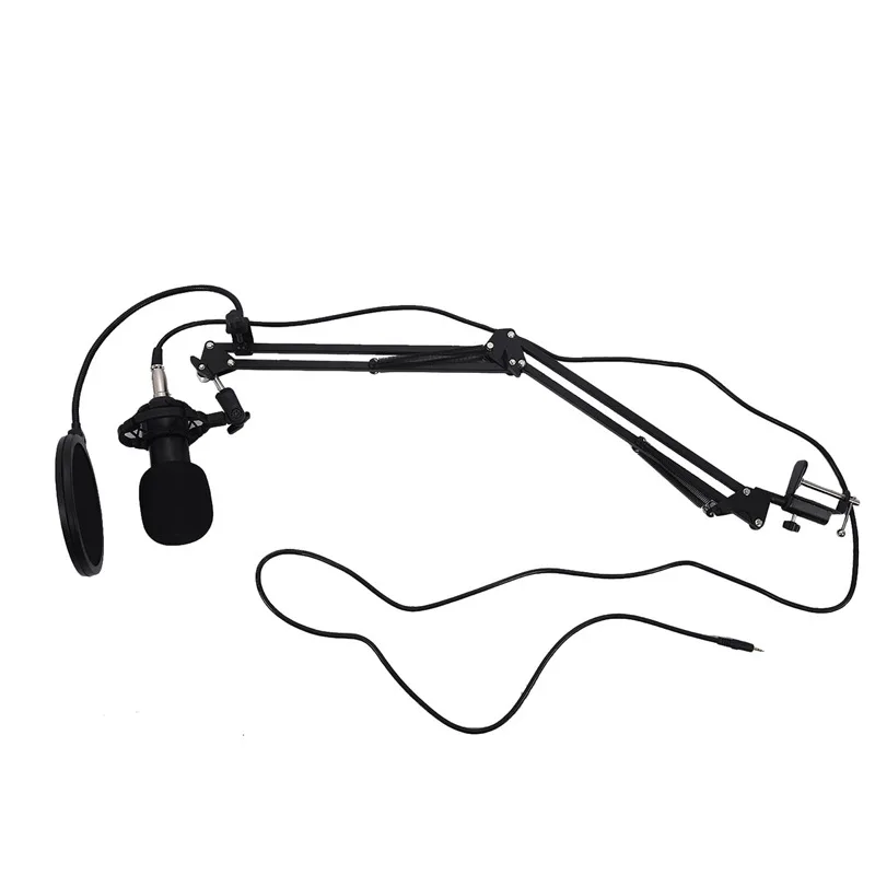 BM-800 المهنية الكمبيوتر السلكية ميكروفون مجموعة USB الصوت بطاقة NB-35 مكافحة رذاذ الغناء تسجيل للكمبيوتر كاريوكي KTV