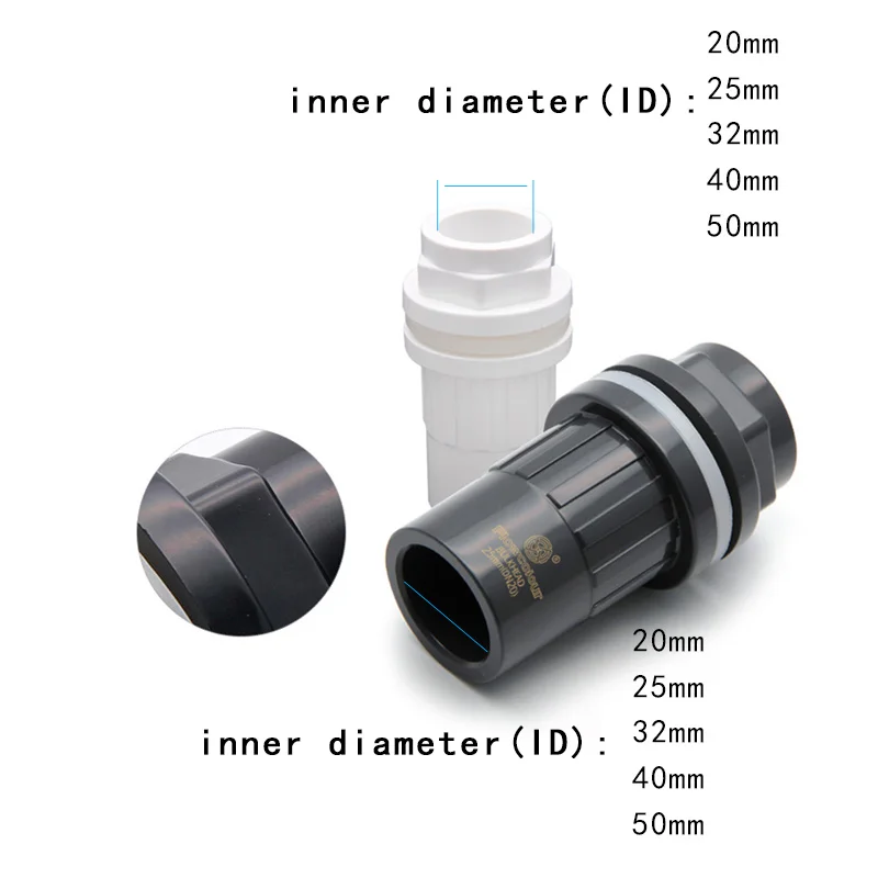 Fish Tank PVC Water Connectors  Tank overflow connector Plumbing Drainage Connector Lengthened Aquarium Overflow Pipe Joint 1Pcs