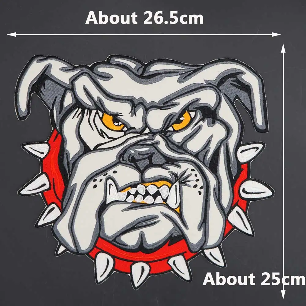 Parche bordado Bulldog punk estilo táctico MOLLE para ropa militar - imagen 3