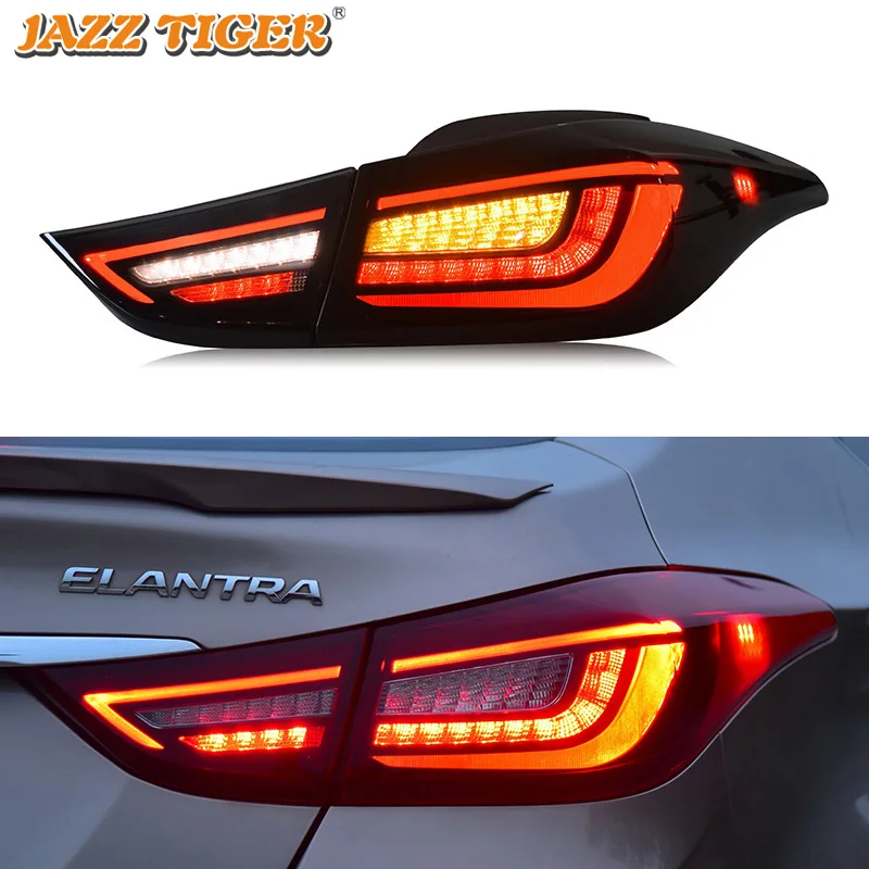 LED Car Taillight Tail Lamp Brake Reversing Reverse Rear Fog Light for Hyundai Elantra 2011 2012 2013 - 2016 Dynamic Turn Signal