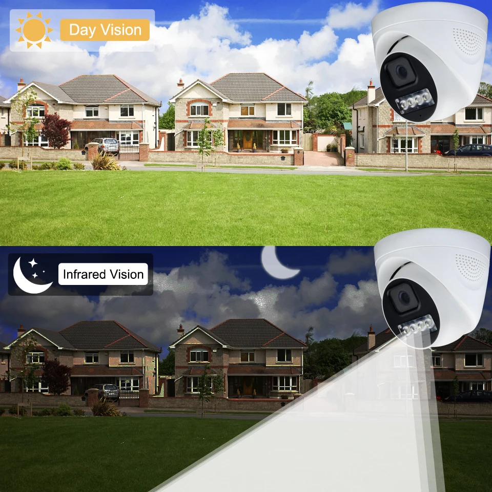 POE 8MP 4K 5MP 4MP IP Camera POE  Night Infrared Color Security Surveillance Camera Bullet CCTV Motion Detection Camera