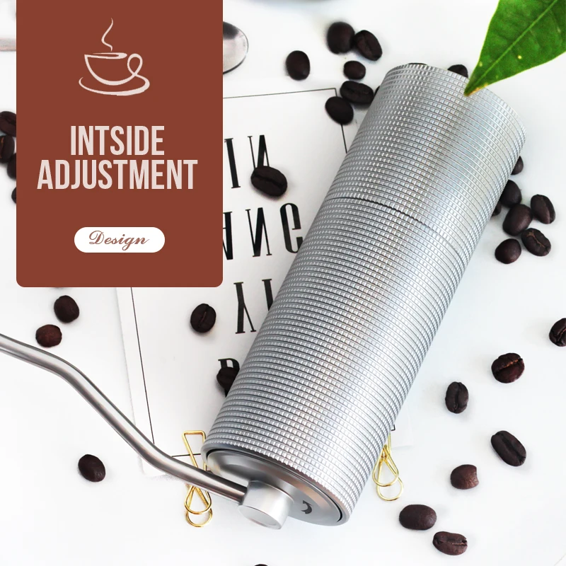 

premium quality Aluminum Manual Coffee grinder Stainless steel Burr grinder Mini Coffee milling