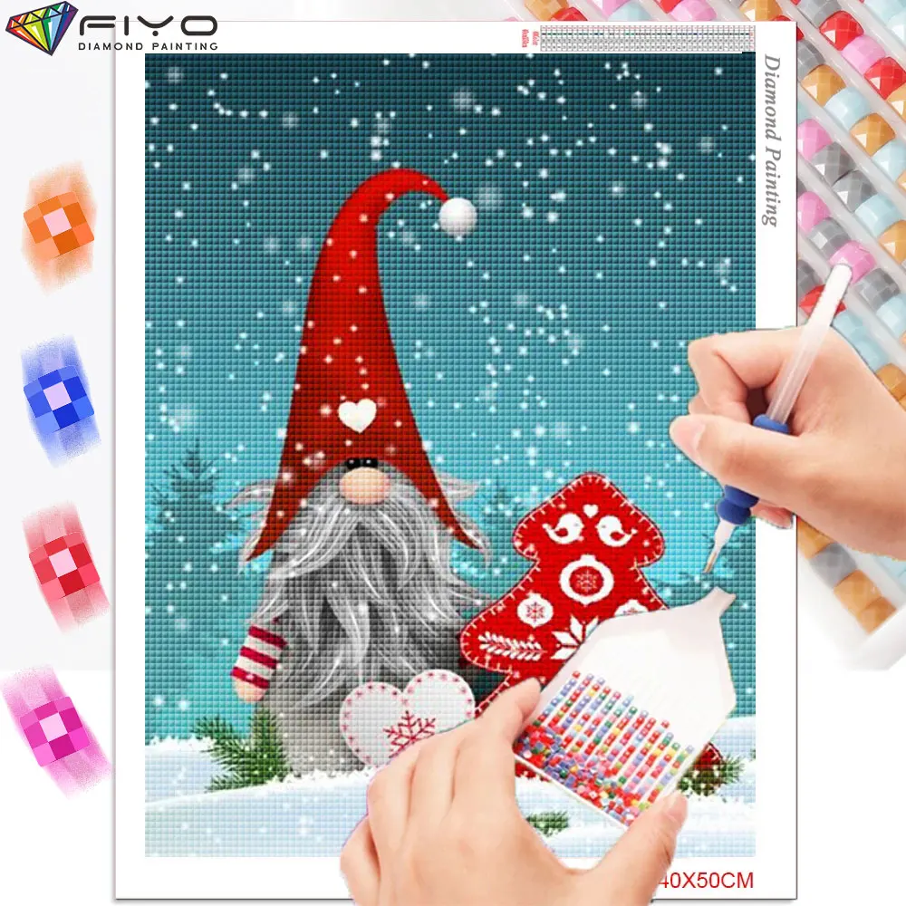 New Year Christmas Decoration Diamond Painting 5D DIY Santa Clause Diamond Mosaic Art Embroidery Cross Stitch Kits navidad Decor