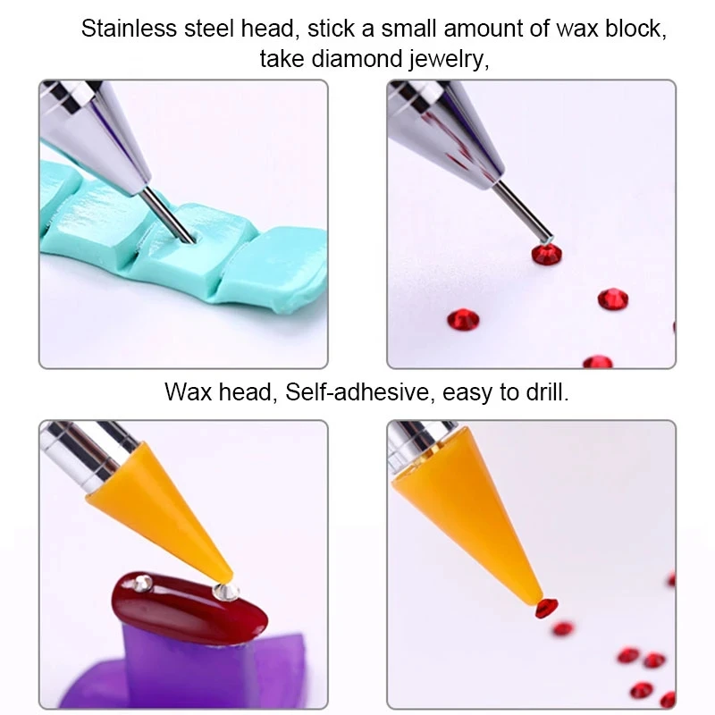 1 قطعة الكريستال القلم حجر الراين مع مربع الجواهر الإلتقاط كريستال أداة العديد من الألوان نافورة القلم نقطة القلم الملابس الديكور أداة B3948