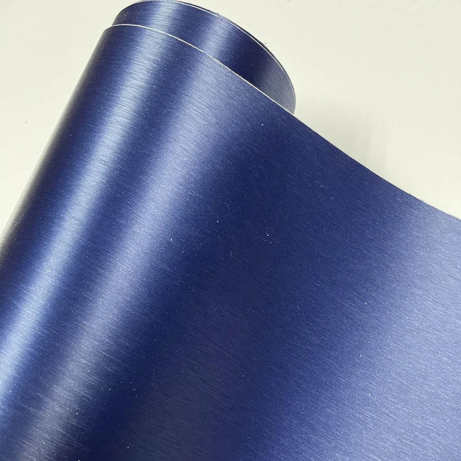 أسود أزرق رمادي داكن فضي معدني نحى الألومنيوم الفينيل سيارة التفاف الفيلم الحجم: 10/20/30/40/50/58 سنتيمتر x 152 سنتيمتر
