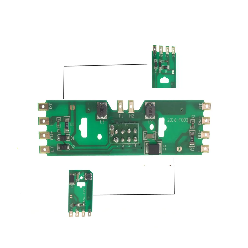 

HO 1/87 Model Train Power Distribution Board With Status LEDs For DC And AC Voltage Railway Model Train Accessory With Resistor