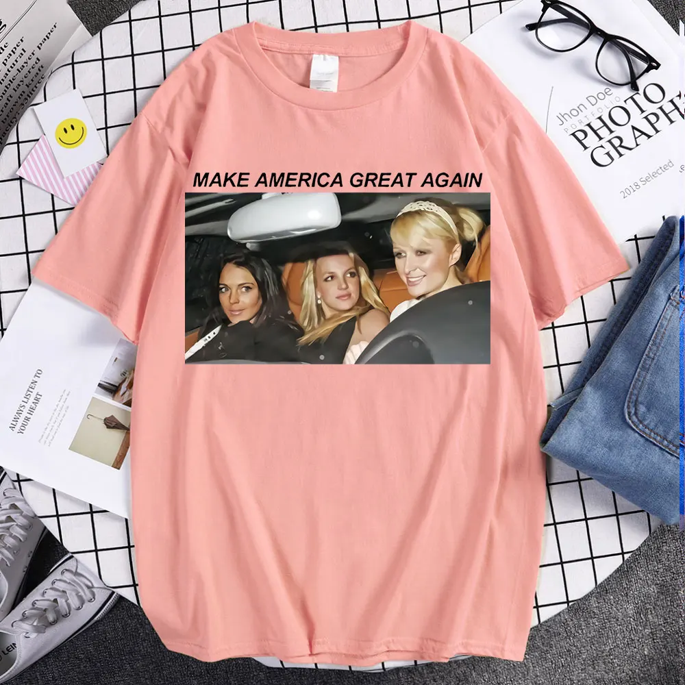 New Style T Shirt Britney Make America Great Again Tees Fashion T Shirt Summer Casual Tops Unsiex Funny Trip T-shirts Streetwear