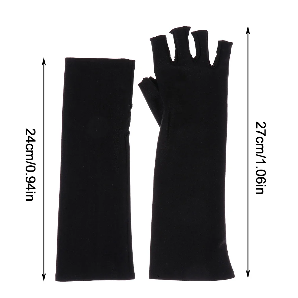 Sunscreen Protection Fingerless Long Gloves Women Arm Cool Summer Solid Mittens Half Finger Sleeves Motorcycle Driving Accessory