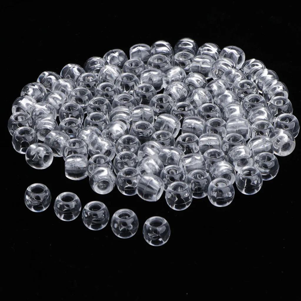 100PCS Hair Braid Beads Antique Dreads Decoration Pendants Clear African Hair Bead Large Hole Hair Beads for Braids