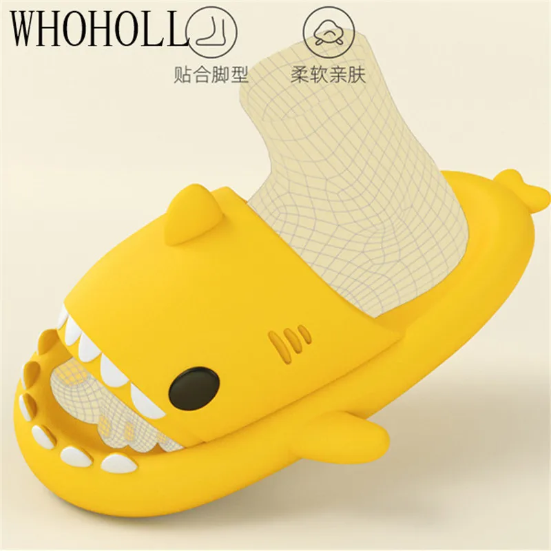 Funny Children Parent Adult Slippers Cute Shark-shaped Home Non-slip Boys Kids Slippers Toddler Girls Shoes Man Women Slippers