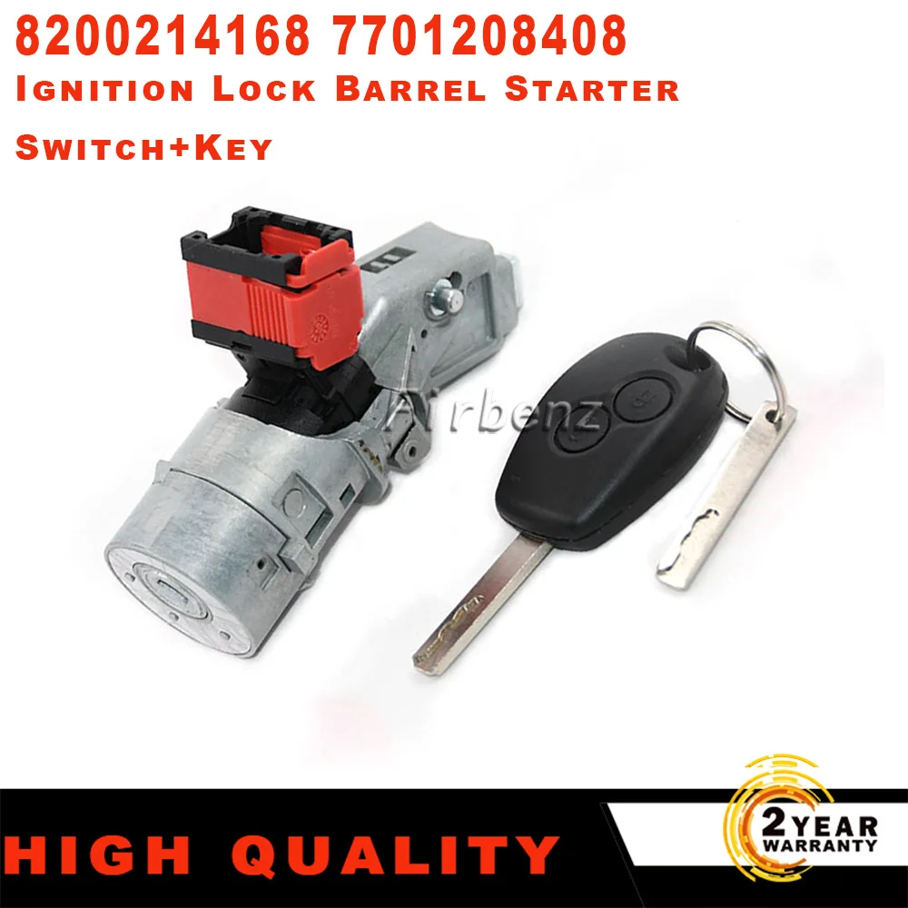 Ignition Lock Barrel Starter Switch+Key for Renault for Vauxhall Fiat 2005-2012  8200214168 7701208408 N0502060 N0502057