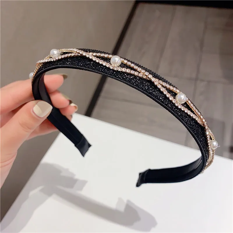

Fashion Korean style Rhinestone hairband Women Girls Fashion Retro court Baroque crystal Hair Hoop headwear Hair Accessories