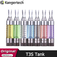 5pcs/lot Kangertech T3S Tank Atomizer 3ML clearomizers Kanger Ego Thread Fit eGo-T eGo-W eGo-C eGo-K Battery