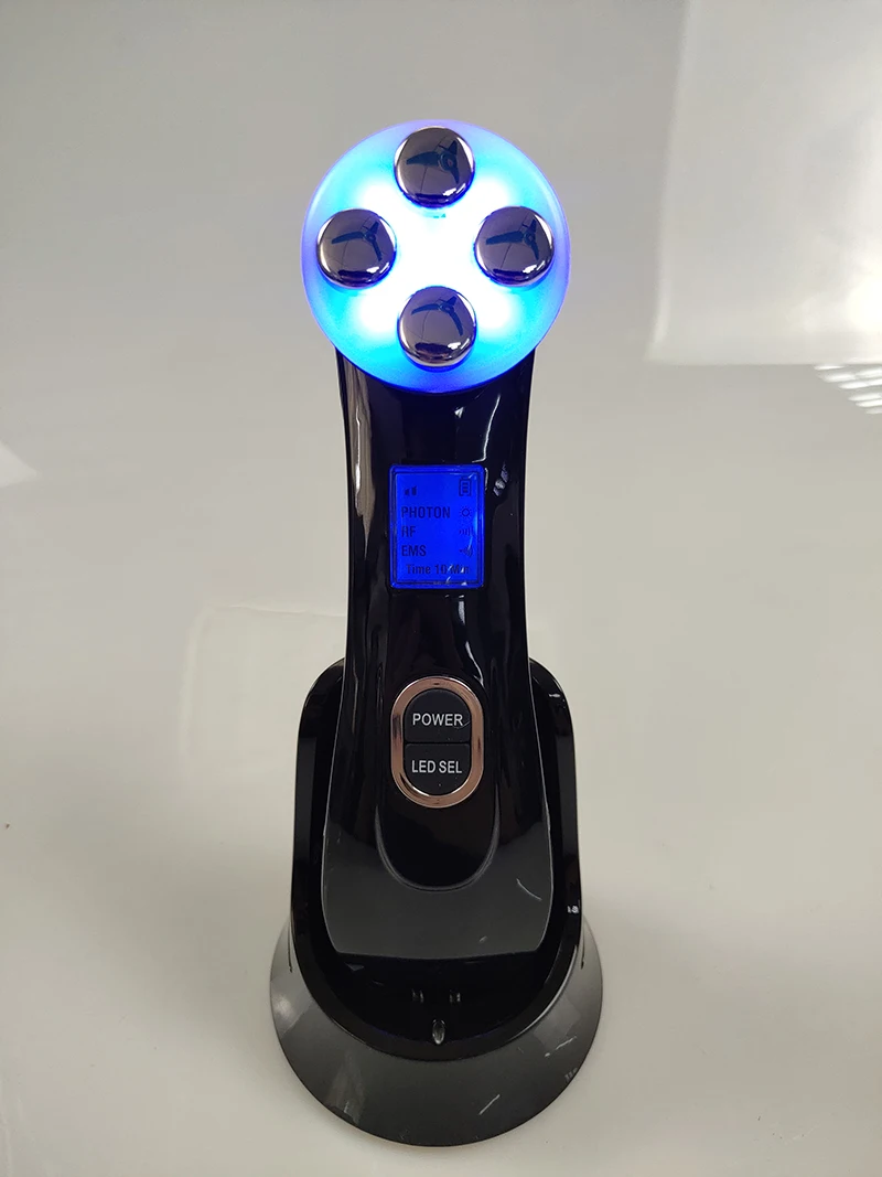 جهاز تجميل لإزالة تجاعيد حب الشباب ورفع الوجه عن طريق الفوتون LED جهاز RF & EMS لرفع الوجه بتردد راديو
