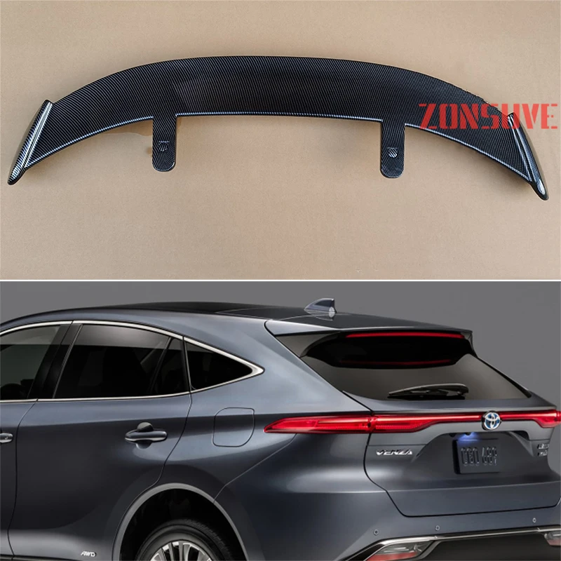 

For Toyota Venza Spoiler ABS Plastic Hatchback SUV Roof Rear Wing Body Kit Accessories