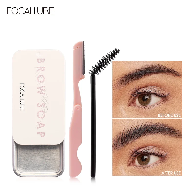 FOCALLURE Brow Soap 3D Feathery Wild Eyebrow Wax Waterproof Long Lasting Eye Brow Styling Soap Brows Cosmetics