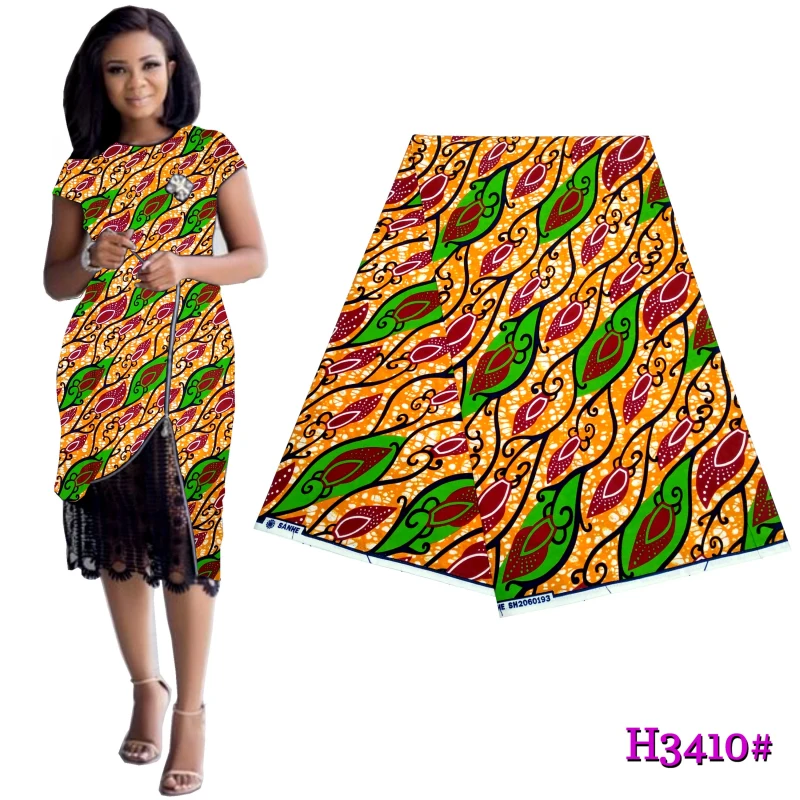 Pagne africain en coton pur de haute qualité, Tissu à imprimés multicolores, Textile artisanal pour confection de robes décontractées, nouvelle mode