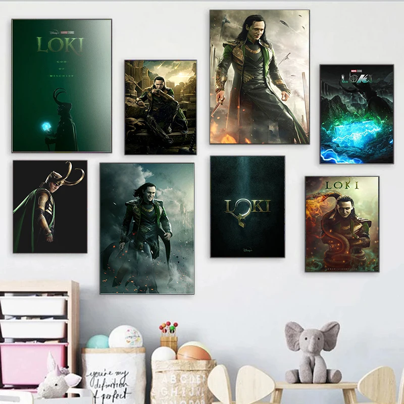 Marvel Loki Canvas Painting Tom Hiddleston Propaganda Posters and Prints Wall Art Wall Pictures for Living Home Decoration