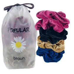 8pcs/pack Korea Velvet Scrunchie Set For Women Solid Color  Elastic Hair Bands Lady Hair Ties Rope Ponytail Holder Accessoires