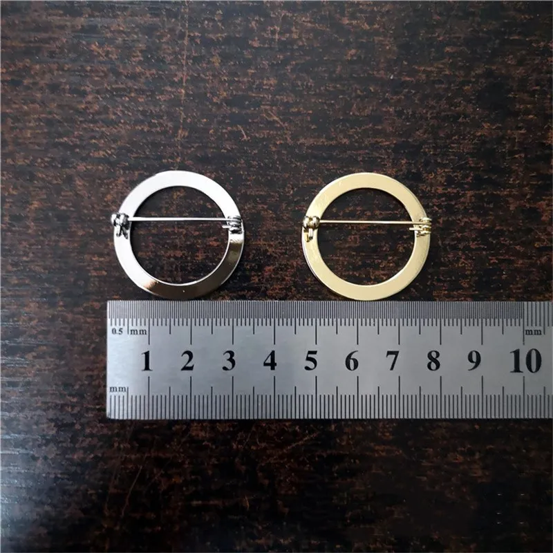 1pcs 31mm high quality Copper round brooch Pin Nickel-free Plating safety pins