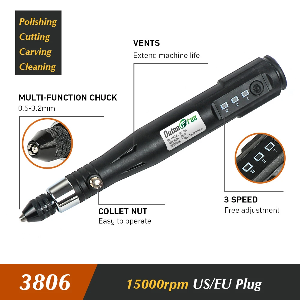 Mini Electric Rotary Drill Grinder With 288pcs Dril Bits Accessories 15000RPM Polish Sanding Tool Set Kit For Dremel Tool
