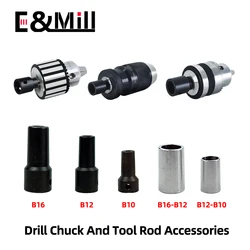 Manga de conversión de eje de Motor de alta resistencia, Portabrocas B10, B12, B16, herramientas eléctricas de bricolaje, adaptador de taladro, manga cónica de máquina