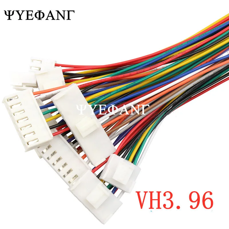 5PCS/LOT JST VH3.96 Female Connector Wire Cable 2-10 Pin 3.96mm Pitch Housing Plug 22AWG 200MM Line to Board