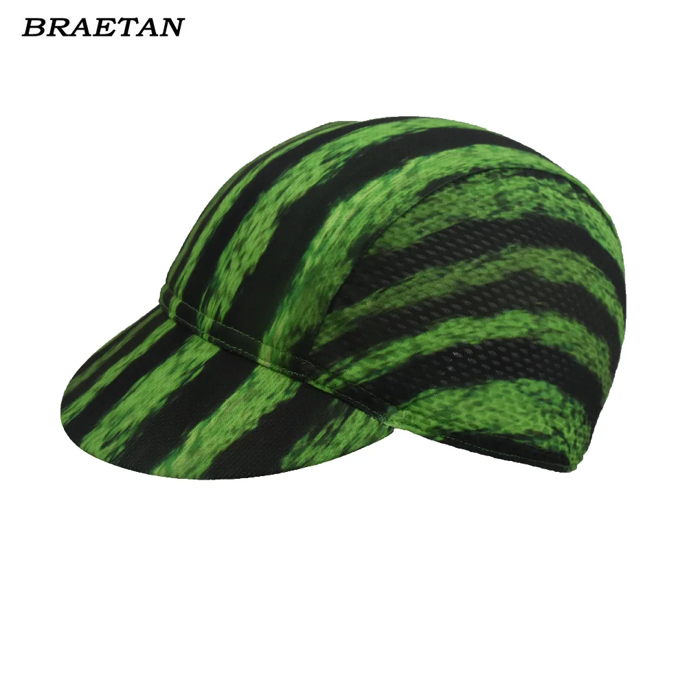 Funny Cycling cap Green Watermelon Creativity Caps Headwear Free Size  Men And Women Quick-Drying Polyester Cycling Hat braetan