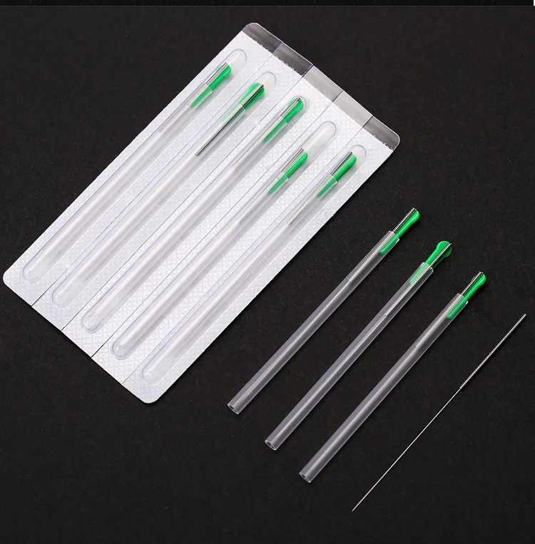 

100pcs/box acupuncture needle disposable tube needle one needle with one guide tube beauty massage