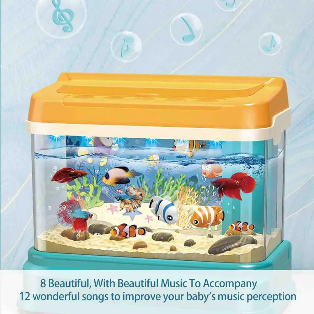 Kids Fish Tank USB Plug-in Use - Simulation Toy Aquarium  Magnetic Fish Toys Suitable for Children over 3 Years Old