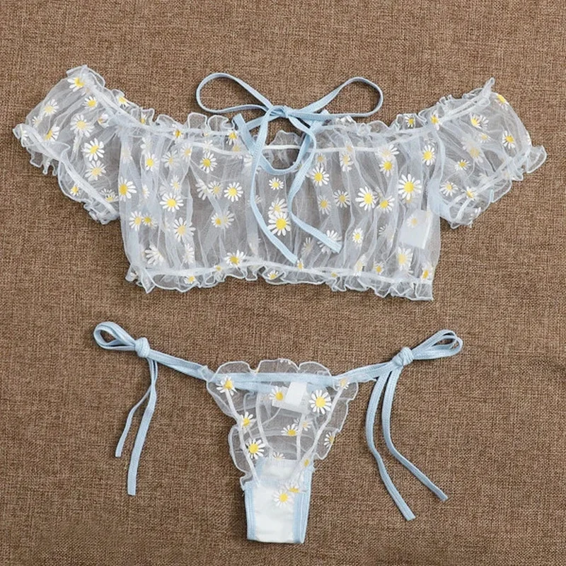 مثير الملابس الداخلية الدانتيل انظر من خلال الملابس الداخلية مجموعة ملابس مثيرة إغراء بيكيني شفاف الاباحية لطيف يمزح ازياء
