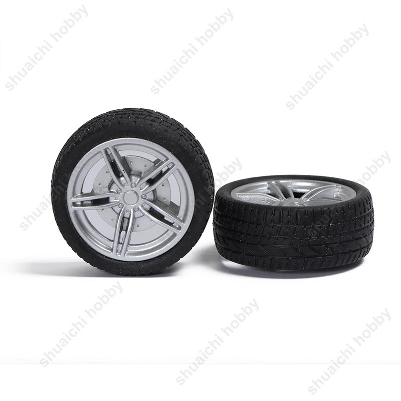 10 pezzi ruote in gomma fai da te diametro pneumatici 40mm pneumatici 3mm albero indossabile per RC Mini modello di auto giocattolo pezzi di ricambio