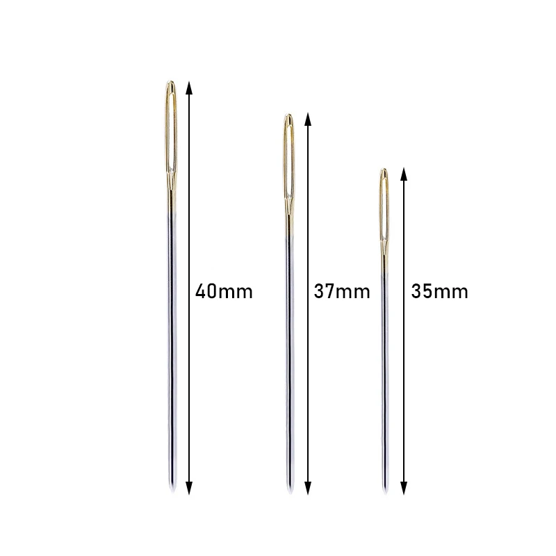 Leather Crafts Sewing Needle Round Head Blunt Pint Pointed Prism Sharp Tool For Embroidery Stitching Gold Embroidered Needles