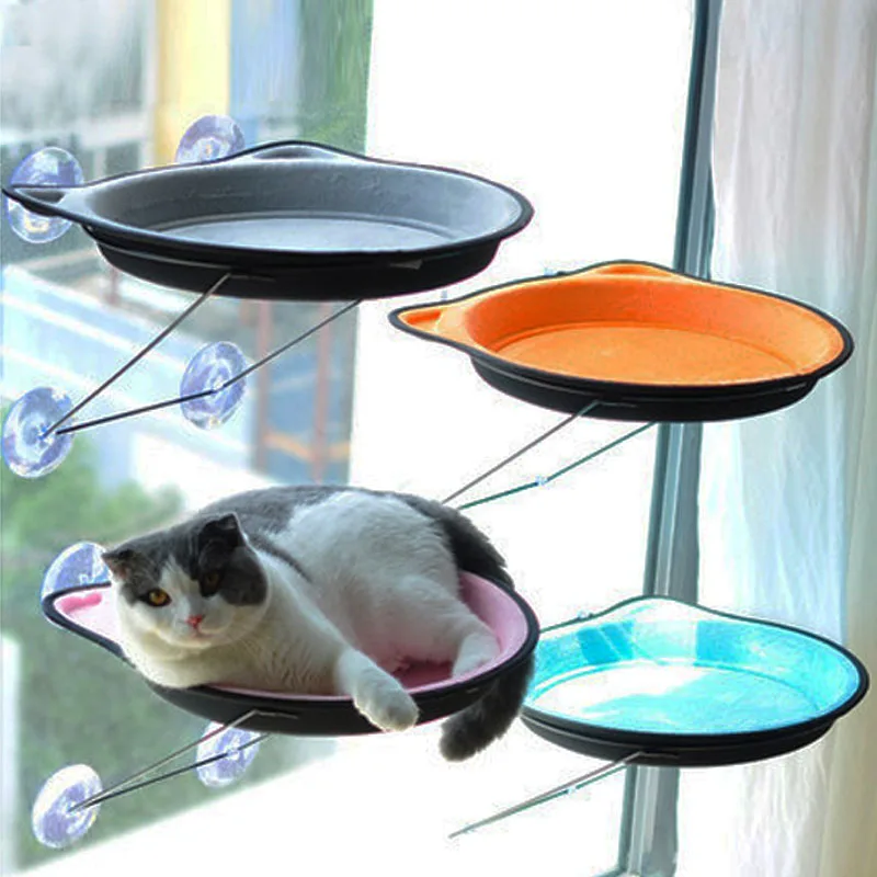 Removable Cat Hammock Bed Window Ultimate Sunbathing Cat Lounger Perch Cat Window Mounted Cushion Hanging Shelf Seat For Cats