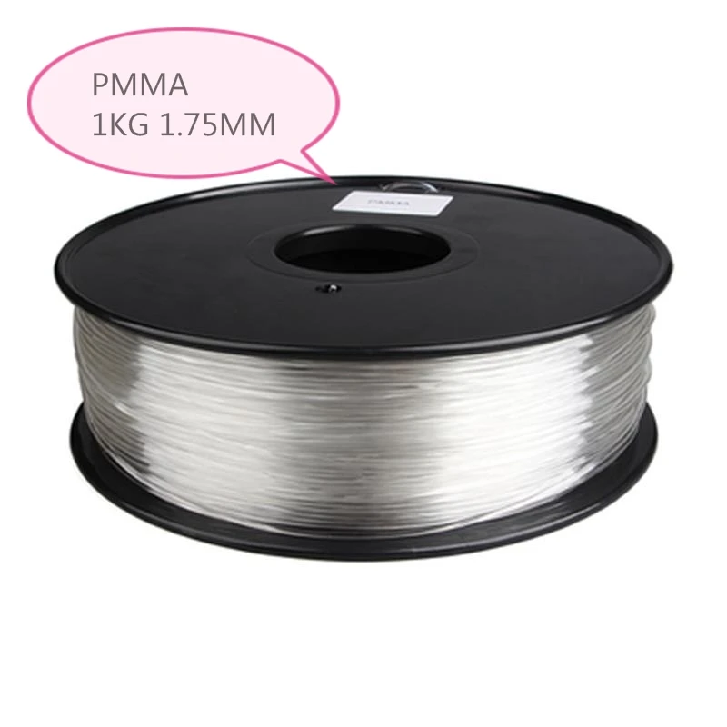 

PMMA Filament 3d Printer 1.75MM 1KG Printing Consumable Acrylic mMaterial White Pure Transparent Rigid High Permeability Best