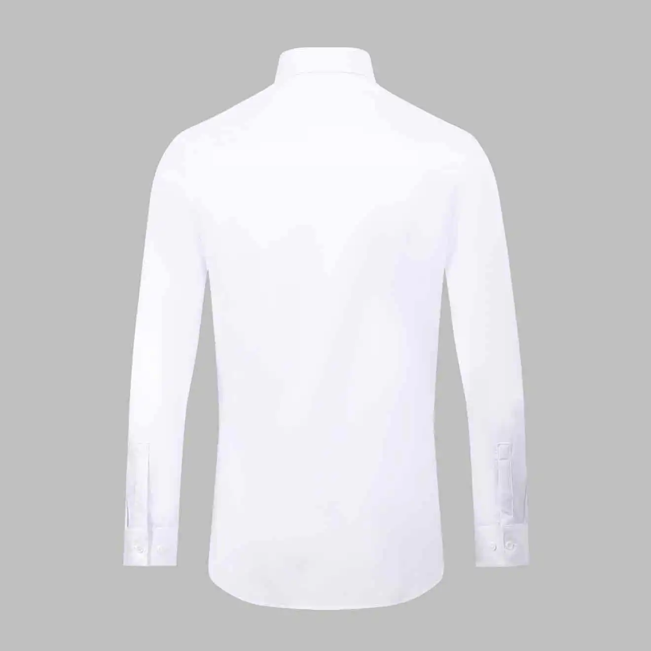 Little Bee Embroidered Men's Shirt Solid Color Long Sleeve European Station Business Casual European Style Slim White Shirt