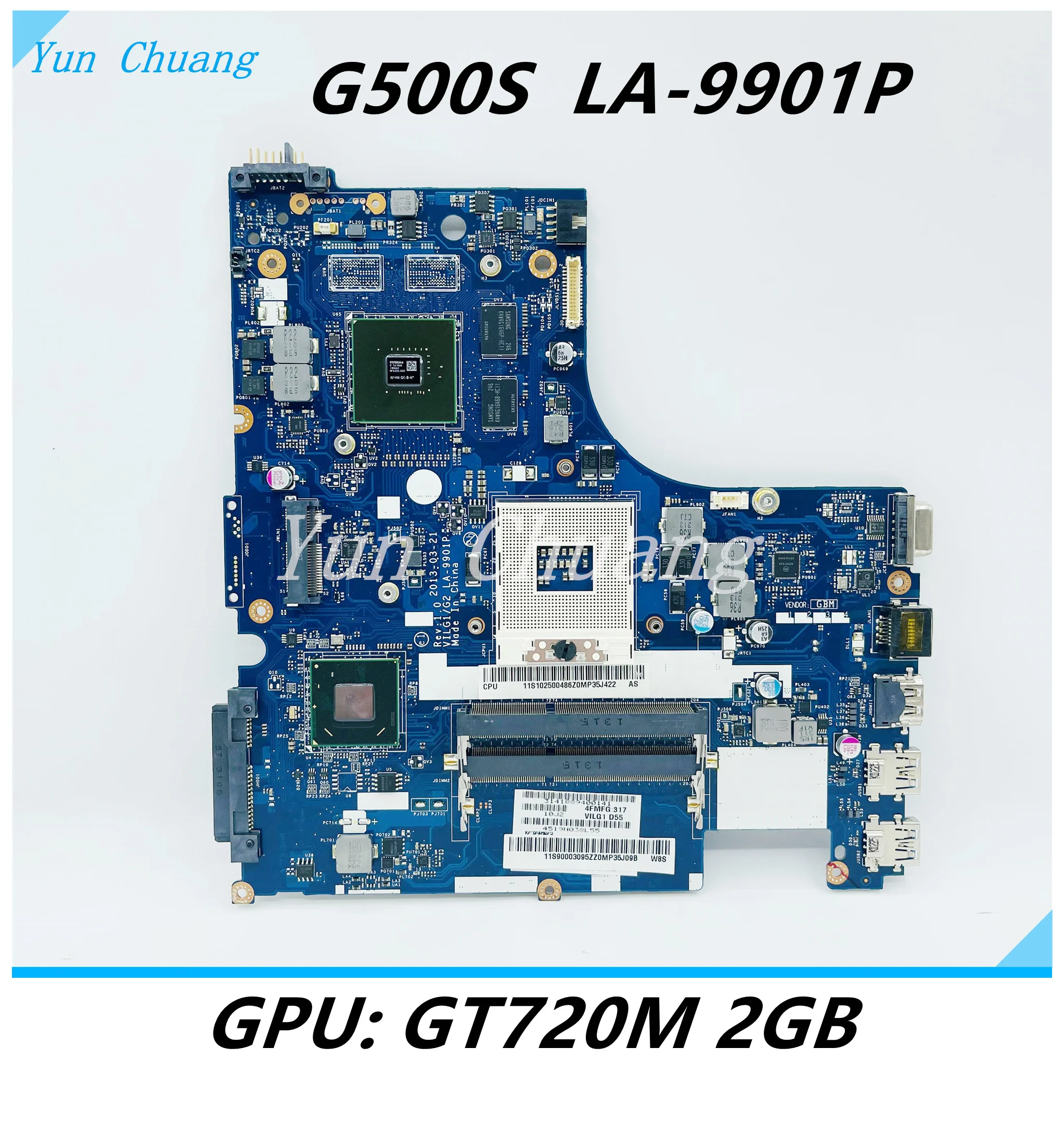 

90003095 VILG1 G2 LA-9901P Mainboard For Lenovo G500S Laptop Motherboard 15 inch HM76 GT720M 2GB GPU DDR3 100% test work