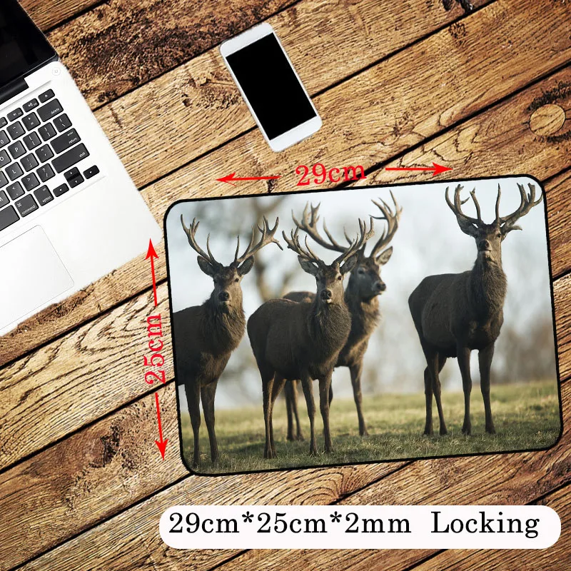 Mairuige Computer Game Mouse Pad Animation Large Size Bottom Non-slip Speed Fine Cloth Elk Animal Style Home Desk Mat
