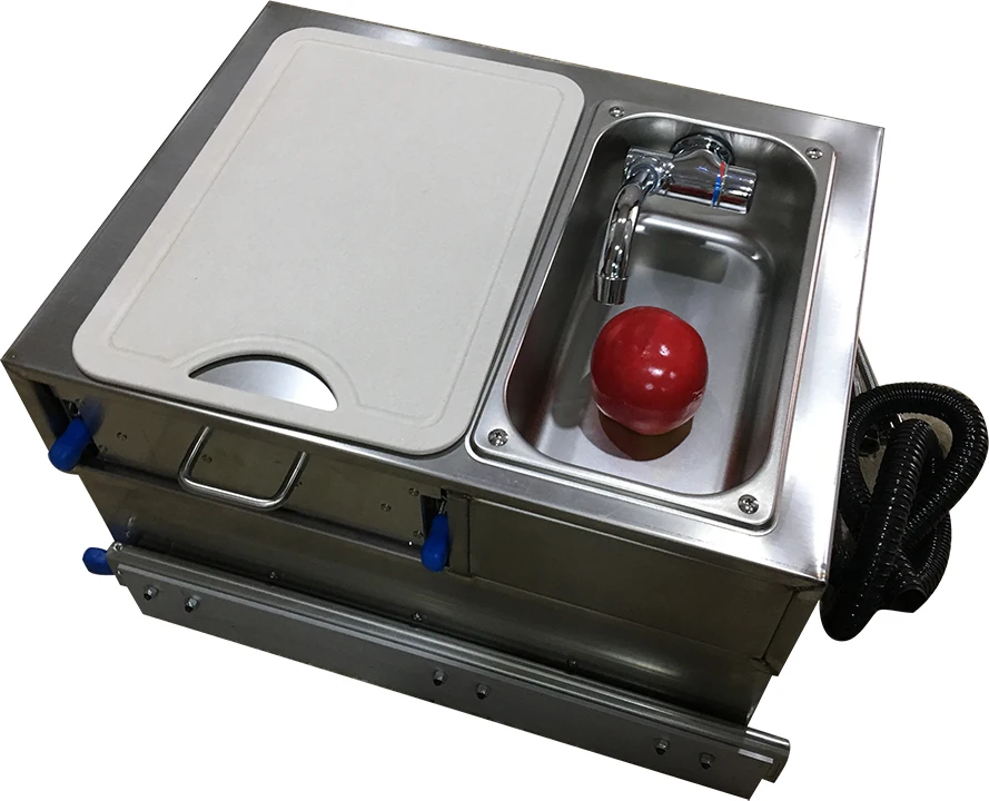 580*390*310 مللي متر الفولاذ المقاوم للصدأ سحب نوع 1 الموقد الغاز طباخ مع بالوعة قارب قافلة RV تخييم