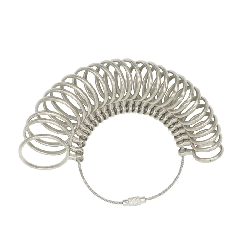 PHYHOO-Russian Metal Ring Sizer Set com Mandril, Dedo Sizing, Measuring Stick, Jewelry Tools