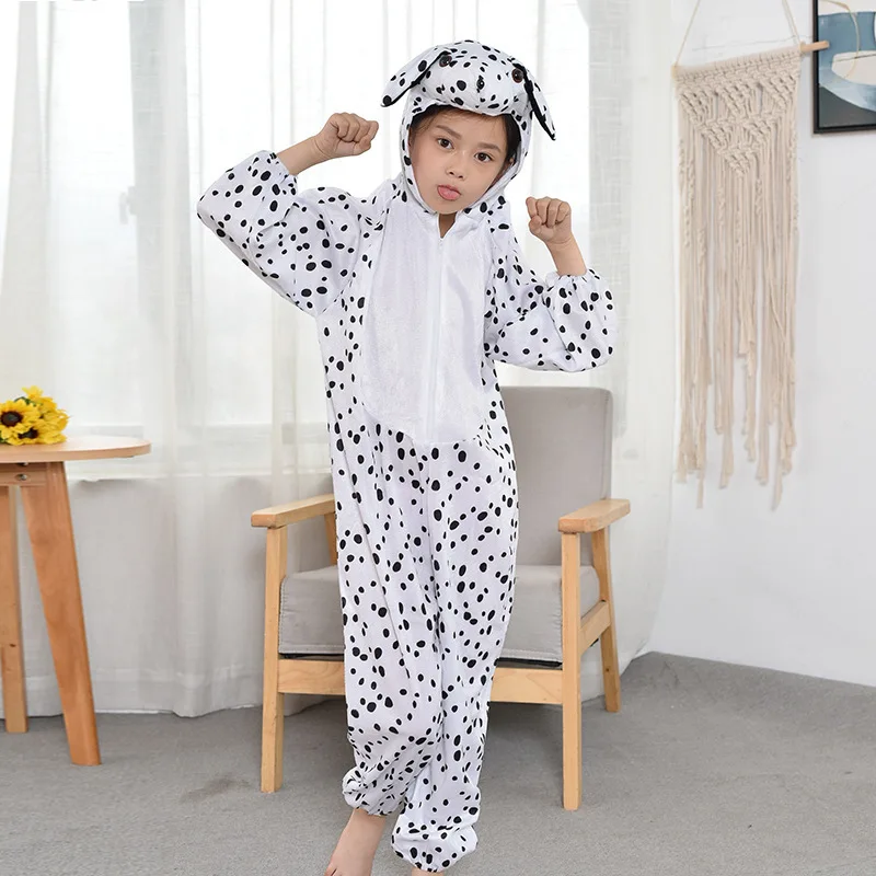 

Umorden 2-3T 3-4T Children Kids Animal Dalmatian Dog Costume Cosplay Jumpsuit Hoodie Children's Day Halloween Fancy Dress