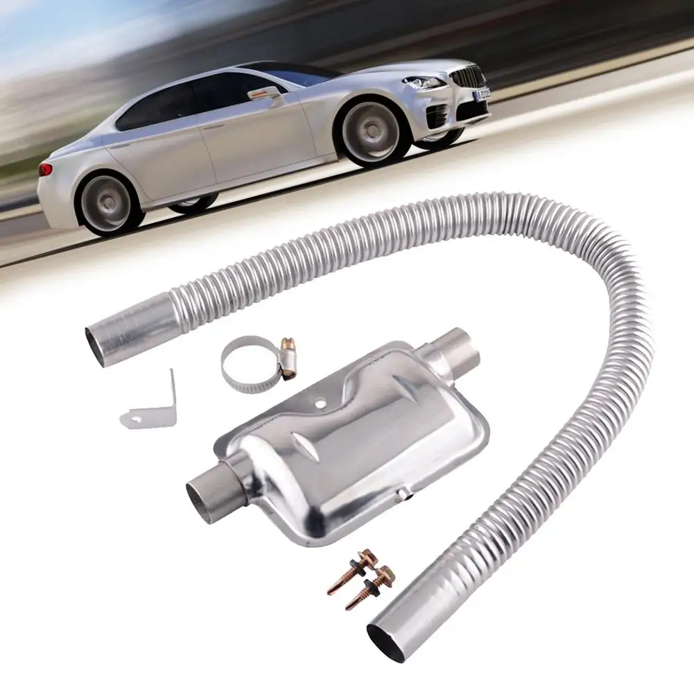 60/150/200CM Parking Heater Stainless Steel Exhaust Muffler Pipe Hose Silencer For 12/24V Auxiliary Webasto Diesel Car Heater