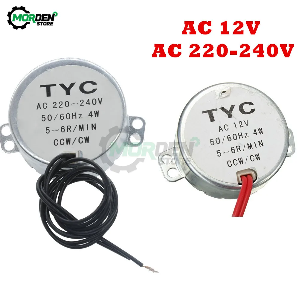 Ac 220 v 240 v/ac 12 240v 同期モータ 5-6 rpm 堅牢なトルク 4 ワット ccw/cw TYC-50 50/60 hz 永久磁石同期モータ