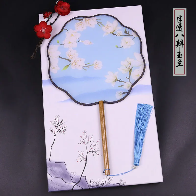 

Прозрачный шелк Круглый Вентилятор снижение Веер "Мандарин" вокруг Танцы вентилятор в китайском стиле; Классическая ветер вентилятор зерна в ухо