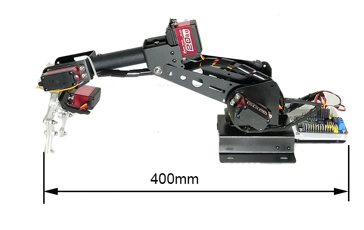 Bras de robot Ardu376 DOF assemblé bon marché, avec servos numériques, pince manipulateur de griffes pour STM32/51 fuchsia, kit robotique