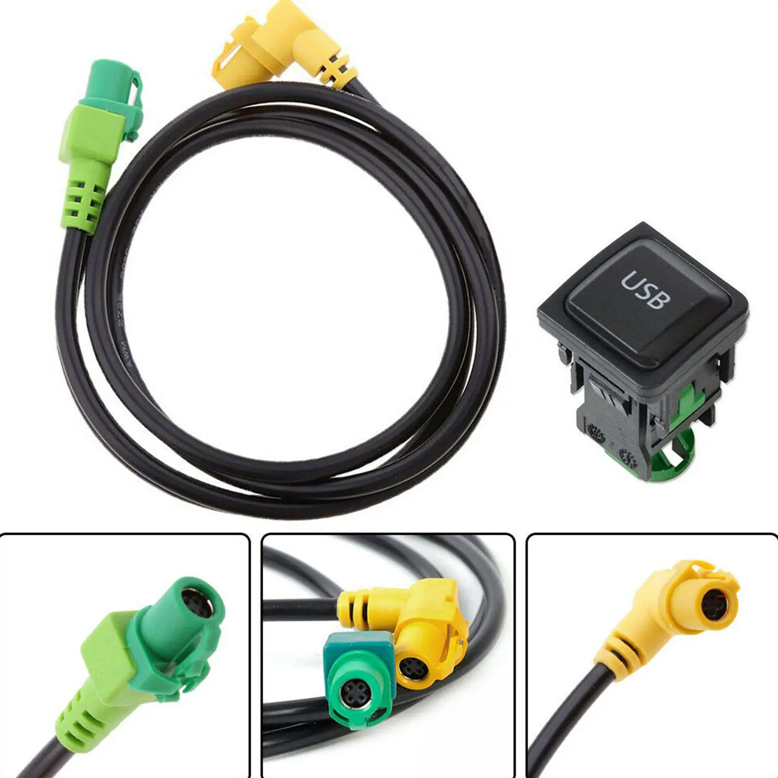 سيارة USB AUX التبديل كابل تسخير USB محول لفولكس واجن ل RCD510 RCD310 VW جولف/GTI/R MK5 MK6 جيتا