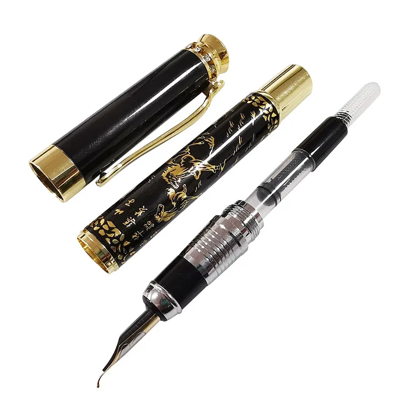 Fine Fountain Pen 1 Pen Plus Two Nibs Chinese Classical Style Calligraphy Write Signature Gift Pen Student Stationery Office