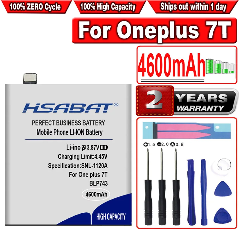 بطارية HSABAT لـ One Plus 7T Pro ، من من من من نوع BLP743 ، BLP745